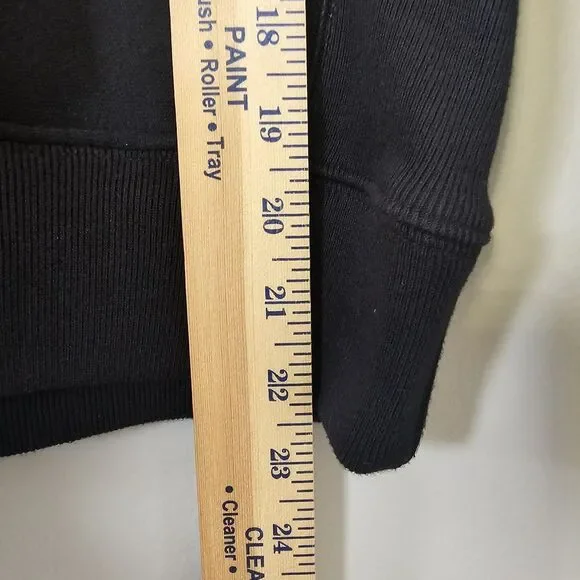 Champion Reverse Weave Hoodie Women's Size Small Pullover‎ Black Green Stripes - Picture 7 of 7